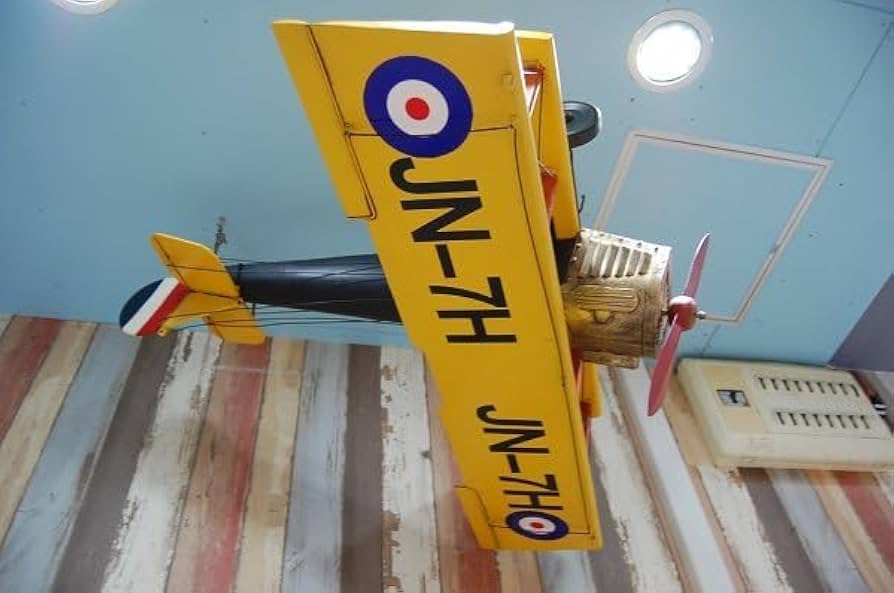 Amazon.co.jp: 限定 ブリキの飛行機 イギリス戦闘機 JN-7H 複葉